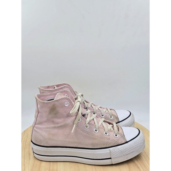 Converse Chuck Lift Platform Hi Top Canvas Sneakers Womens Sz 8 - Picture 1 of 10
